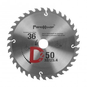 Диск пильный 250x32/25,4 мм, 36 зубьев