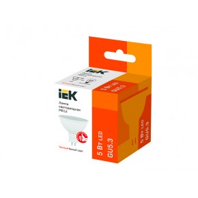 Лампа светодиодная MR16 софит, 5Вт, 230В, 3000К, GU5.3