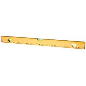 Уровень Yellow 1200 мм, алюминиевый коробчатый корпус, 3 акриловых глазка, линейка